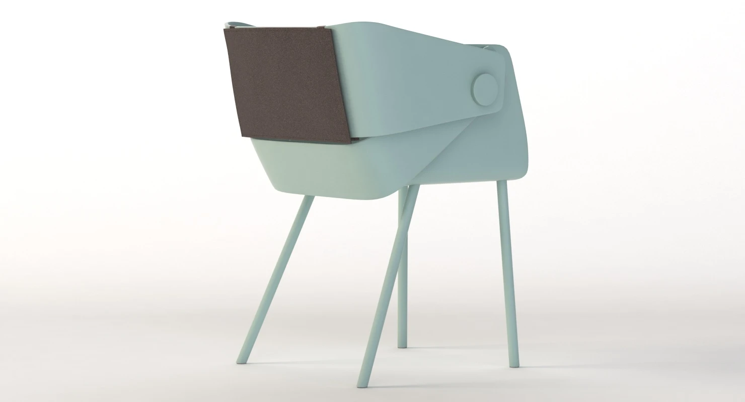 Da A Tatou Metal Chair By Angeletti Ruzza 3D Model_08